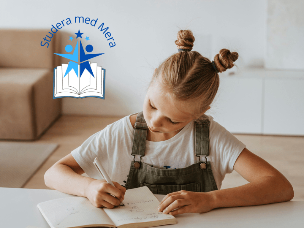 flicka har en privat läxhjälp lektion hos studeramedmera.se